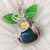 Andamooka matrix Opal Sterling silver Pumpkin Pendant