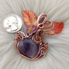 Amethyst Pumpkin Pendant In Copper