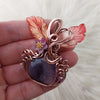 Amethyst Pumpkin Pendant In Copper