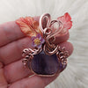 Amethyst Pumpkin Pendant In Copper