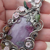 "Fantasy Flower Garden" Kunzite Fairy Pendant In Sterling Silver