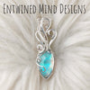 Aurora Opal and Sterling Silver Pendant