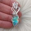 Aurora Opal and Sterling Silver Pendant