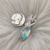 Aurora Opal and Sterling Silver Pendant