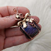 Purple Labradorite Present Pendant In Copper