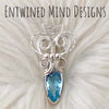Blue Topaz And Sterling Silver Pendant