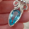 Blue Topaz And Sterling Silver Pendant