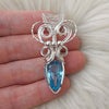 Blue Topaz And Sterling Silver Pendant