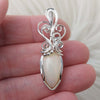 Show Special- 7ct Peach Ethiopian Opal and Sterling Silver Small Pendant