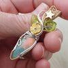 AAA Honey Comb Opal and Sterling Silver Pendant