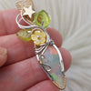 AAA Honey Comb Opal and Sterling Silver Pendant