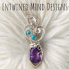 Natural Amethyst Statement Pendant In Sterling Silver