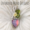 Pink Aurora Opal and Sterling Silver Pendant