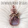 Carved Ametrine Present Pendant In Copper