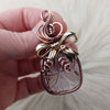 Carved Ametrine Present Pendant In Copper