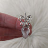 Faceted Rose Quartz And Sterling Silver Mini Pendant