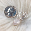 Faceted Rose Quartz And Sterling Silver Mini Pendant