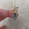Aqua Chalcedony And 14k gold filled Mini Pendant