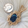 8.5 ct Lightning Ridge Black Australian Opal Set In 14k Goldfilled Pendant