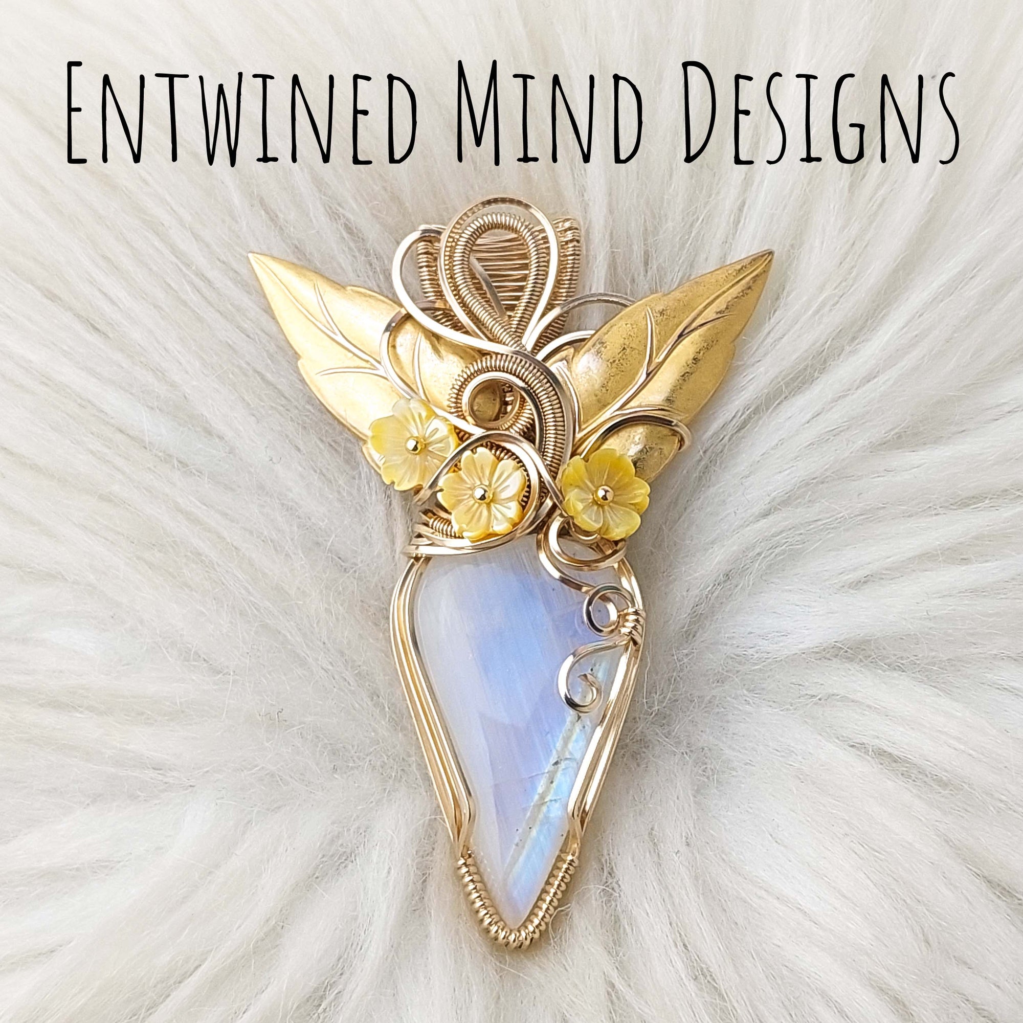 Moonstone Statement Pendant In 14k Gold Filled Wire