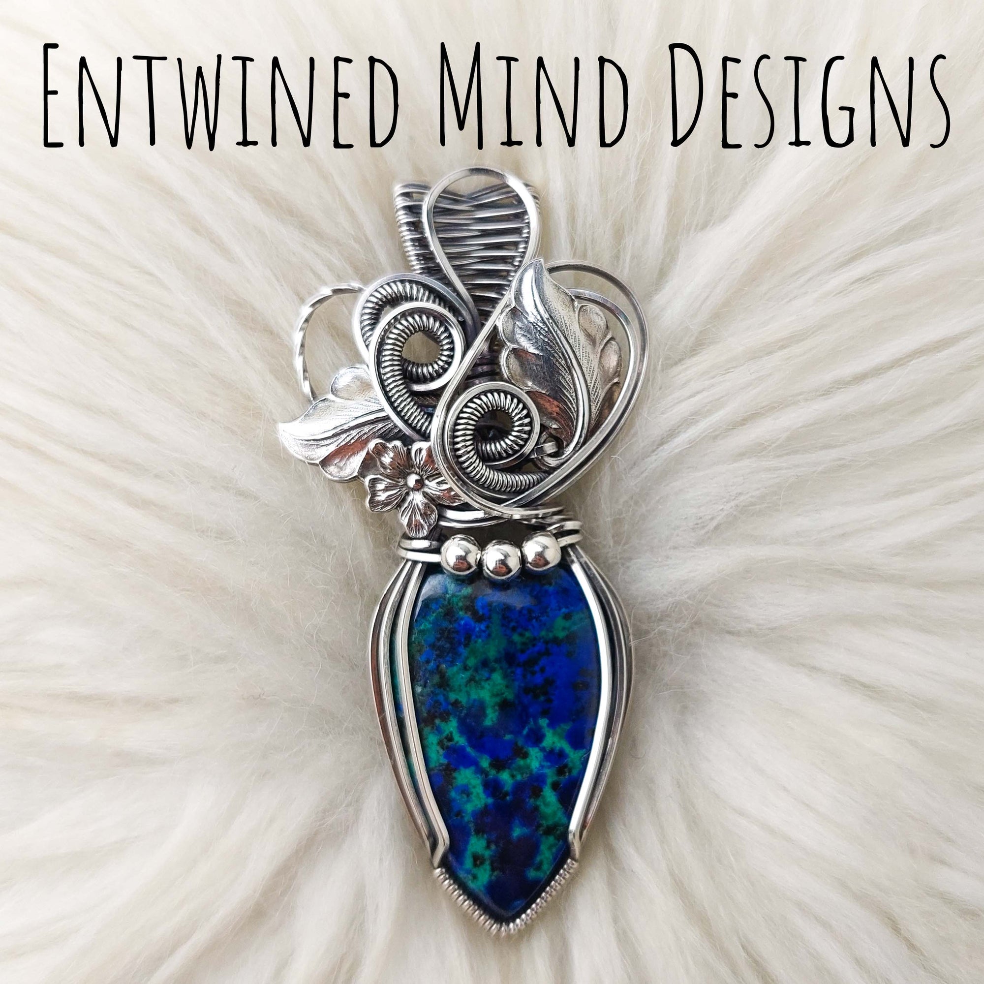 Azurite/Malachite Pendant In Sterling Silver
