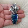 Azurite/Malachite Pendant In Sterling Silver