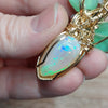 AAA 14.5 Ct Ethiopian Pink Opal Statement Pendant Set In 14k Goldfill
