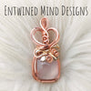 Rose Quartz Present Pendant In Copper