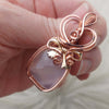 Rose Quartz Present Pendant In Copper