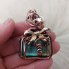 Green Labradorite Present Pendant In Copper