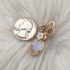 Butterfly And Faceted Moonstone And 14k gold filled Mini Pendant
