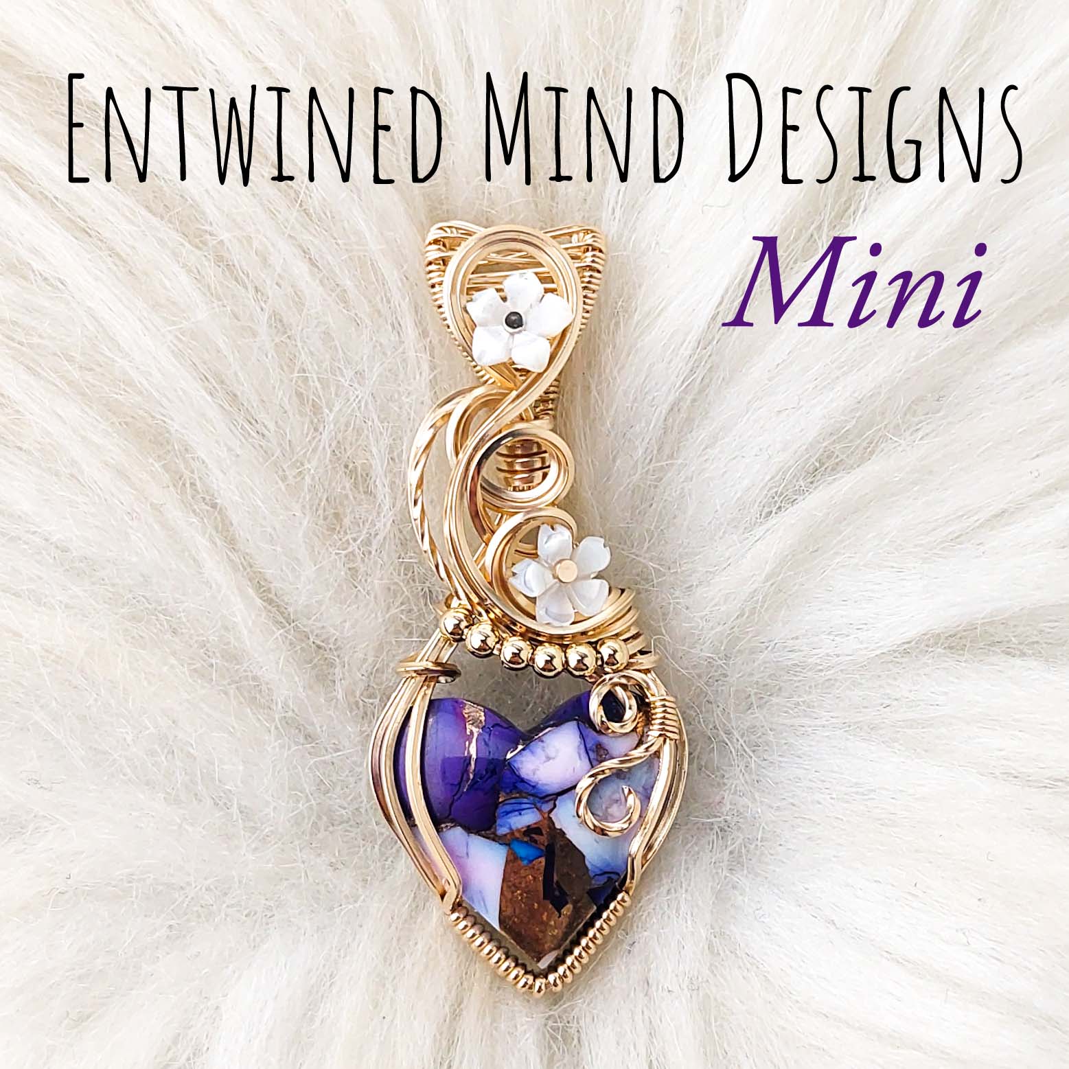 Dahlia Turquoise And 14k gold filled Mini Heart Pendant
