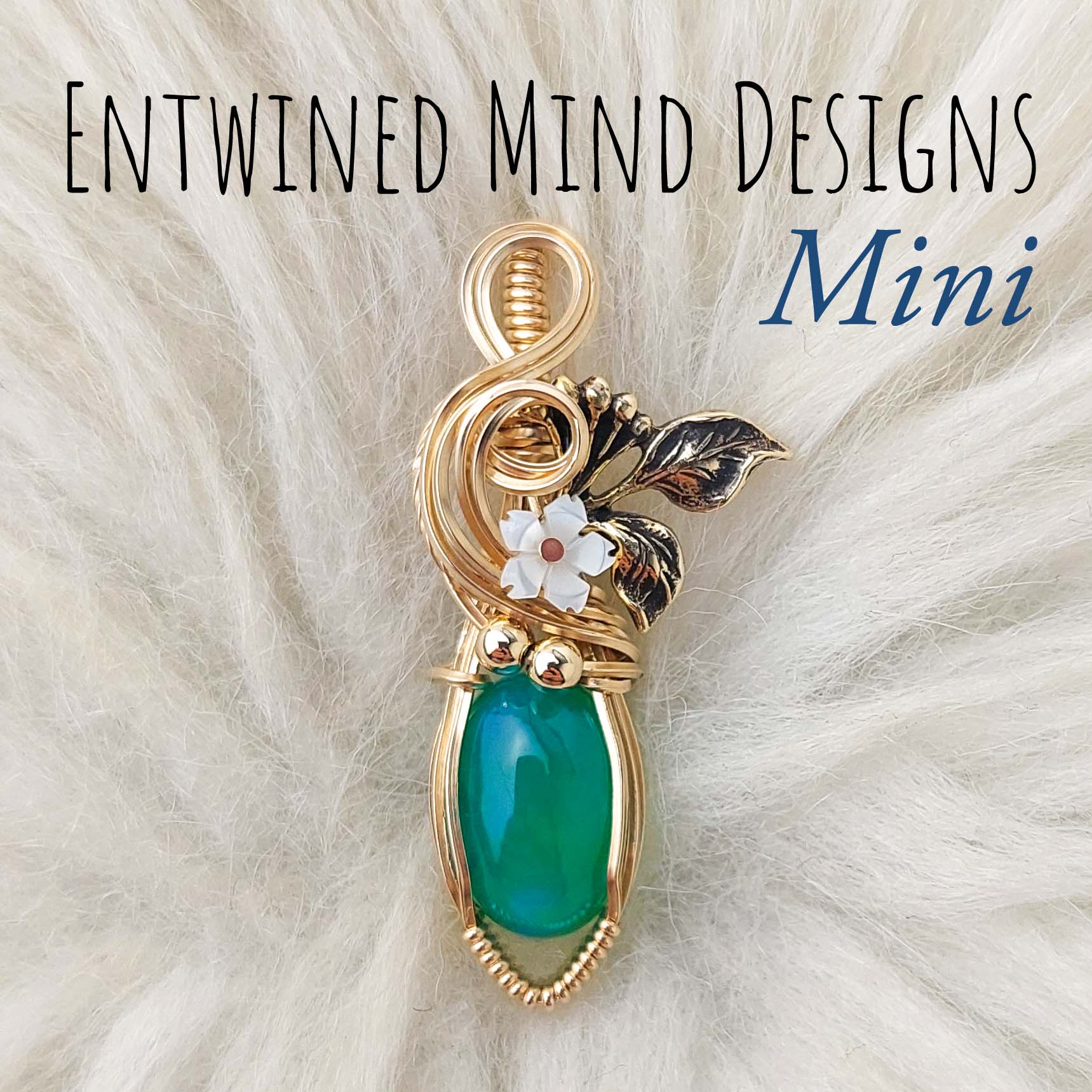 Dyed Ethiopian Opal And 14k gold filled Mini Pendant