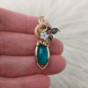 Dyed Ethiopian Opal And 14k gold filled Mini Pendant