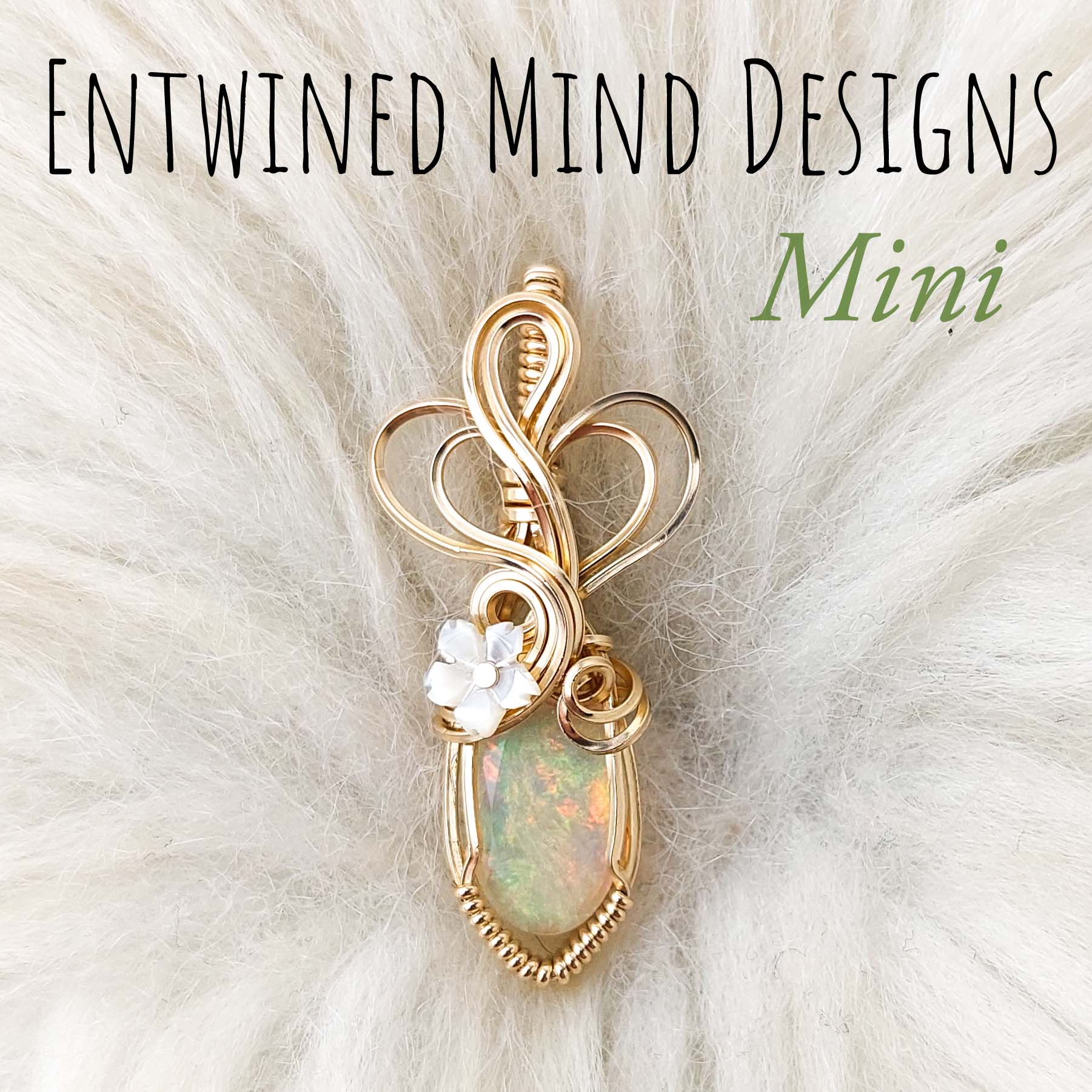 2ct Natural Ethiopian Opal And 14k gold filled Mini Pendant