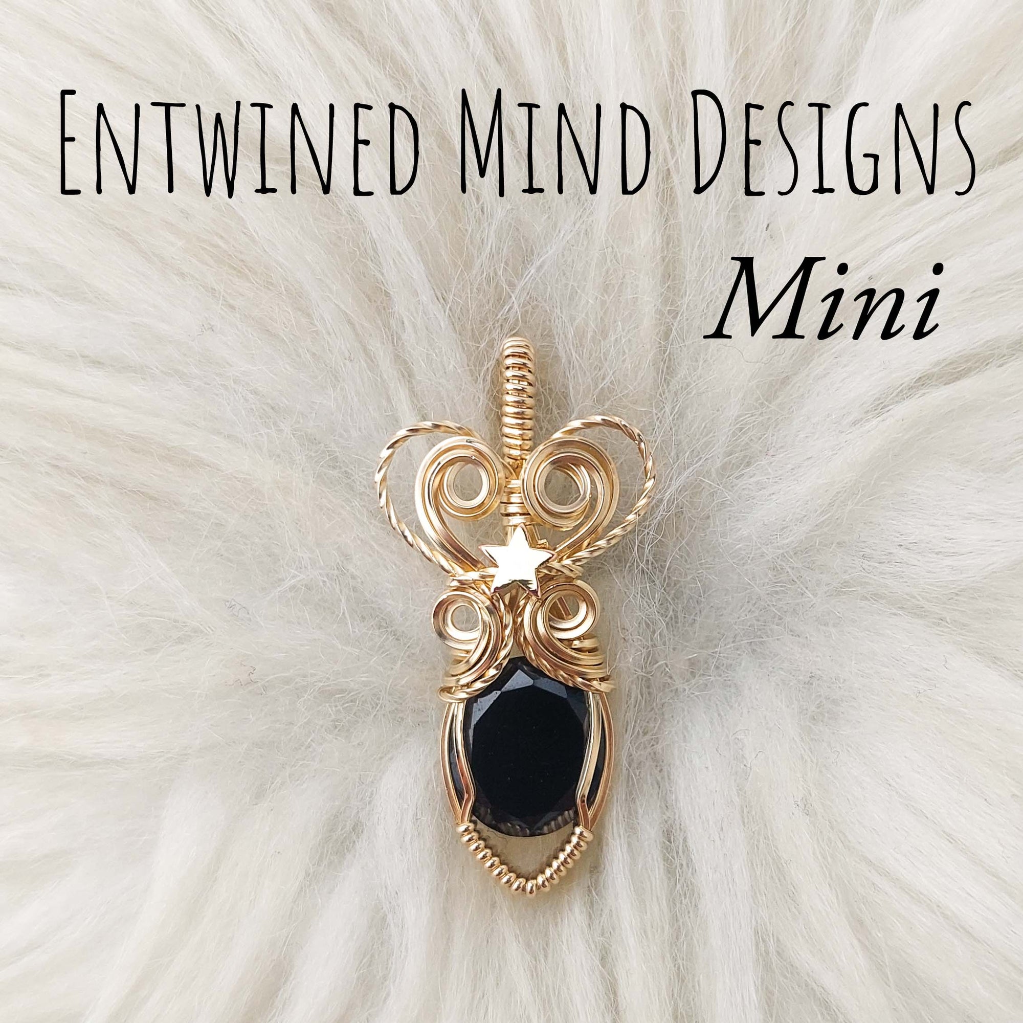 Faceted Black Onyx And 14k gold filled Mini Pendant