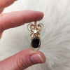 Faceted Black Onyx And 14k gold filled Mini Pendant