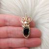 Faceted Black Onyx And 14k gold filled Mini Pendant
