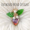 Aurora Opal Faceted Heart Pendant In 14k Gold Filled Wire