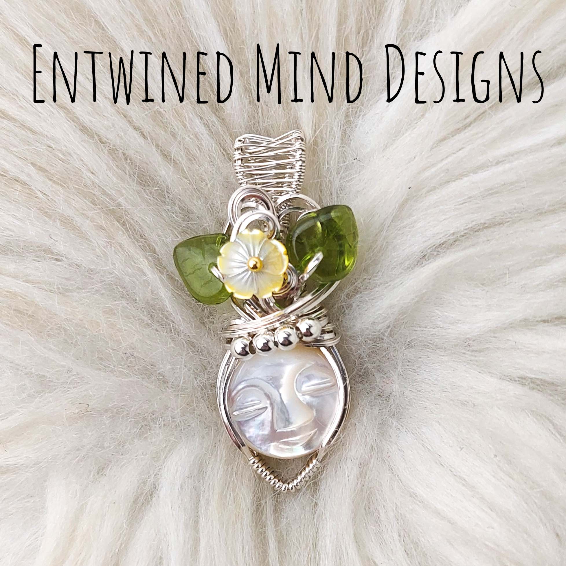 Mother Of Pearl Small Statement Pendant In Sterling Silver