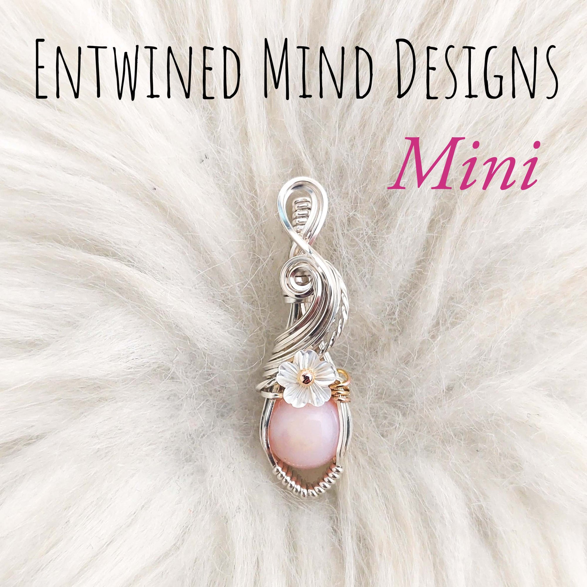 Peruvian Pink Opal Sterling Silver Mini Pendant