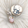 Peruvian Pink Opal Sterling Silver Mini Pendant