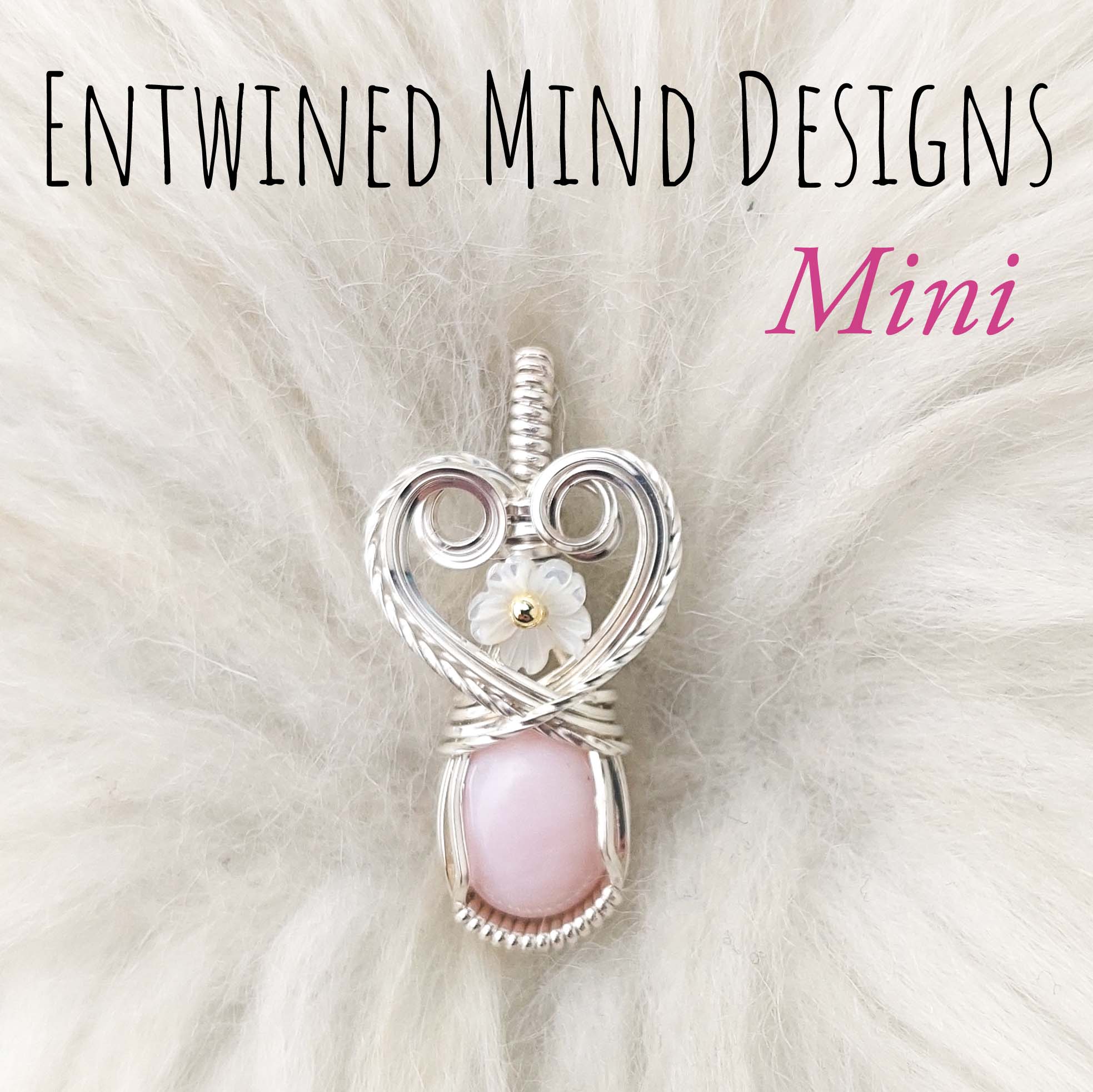 Peruvian Pink Opal Sterling Silver Mini Pendant