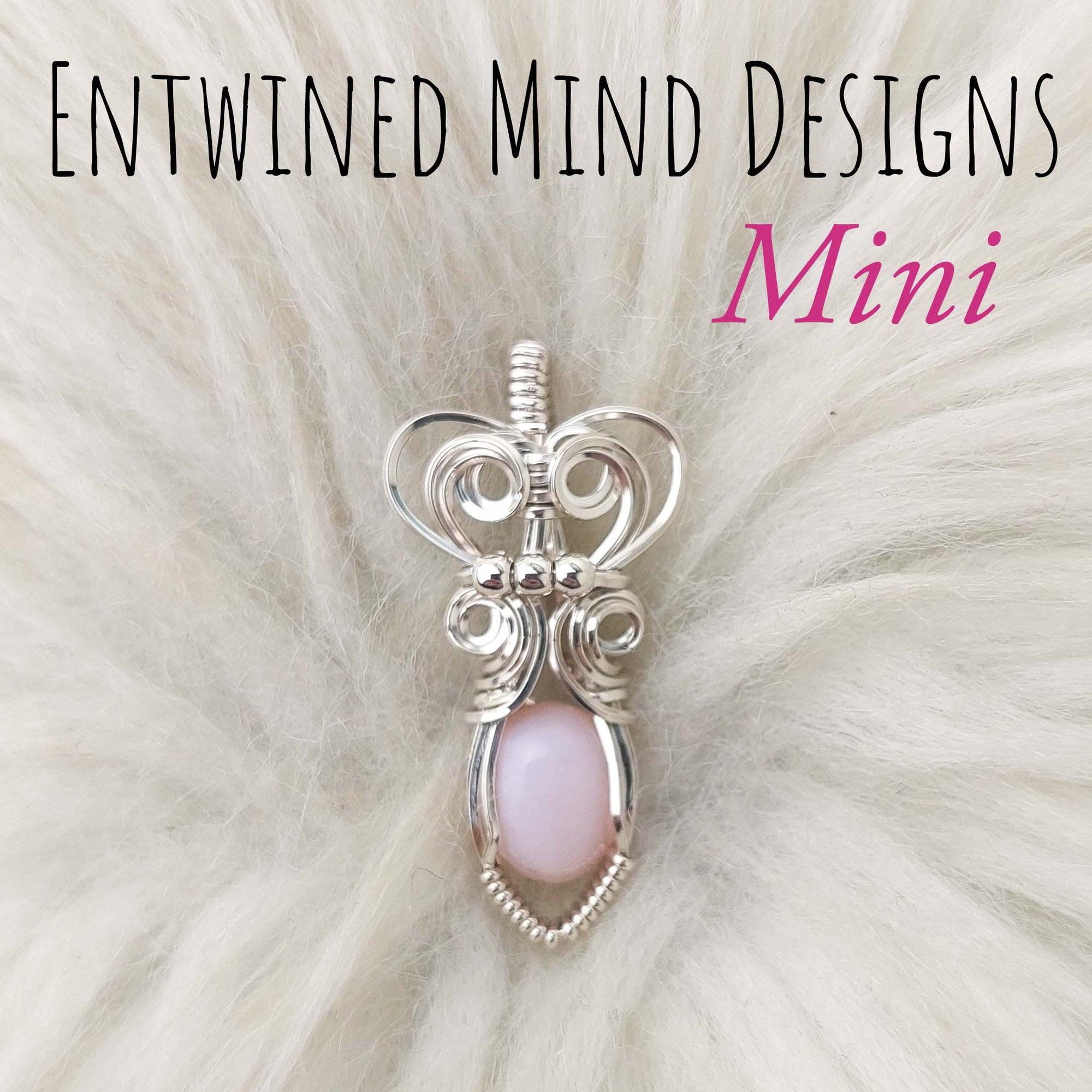 Peruvian Pink Opal Sterling Silver Mini Pendant