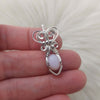 Peruvian Pink Opal Sterling Silver Mini Pendant