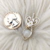 Silky White Moonstone Sterling Silver Mini Pendant