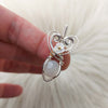 Silky White Moonstone Sterling Silver Mini Pendant