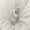 Silky White Moonstone Sterling Silver Mini Pendant