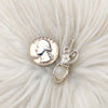 Silky White Moonstone Sterling Silver Mini Pendant