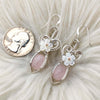 Rose Quartz Earrings In Sterling Silver